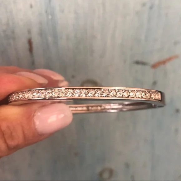 Swarovski sterling silver hinged bracelet loaded with Swarovski crystals - Picture 3 of 10